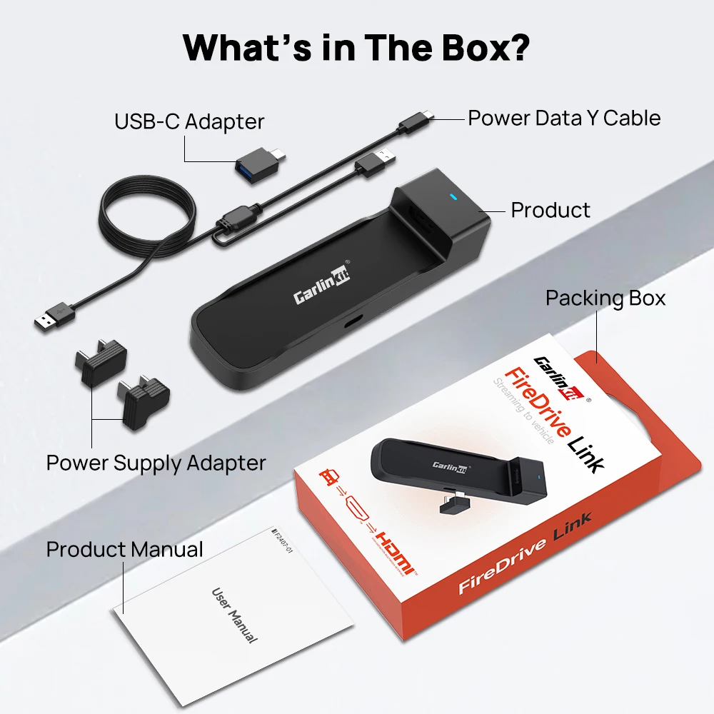 CarlinKit FireDrive リンク HDMI アダプター サポート Fire TV Stick