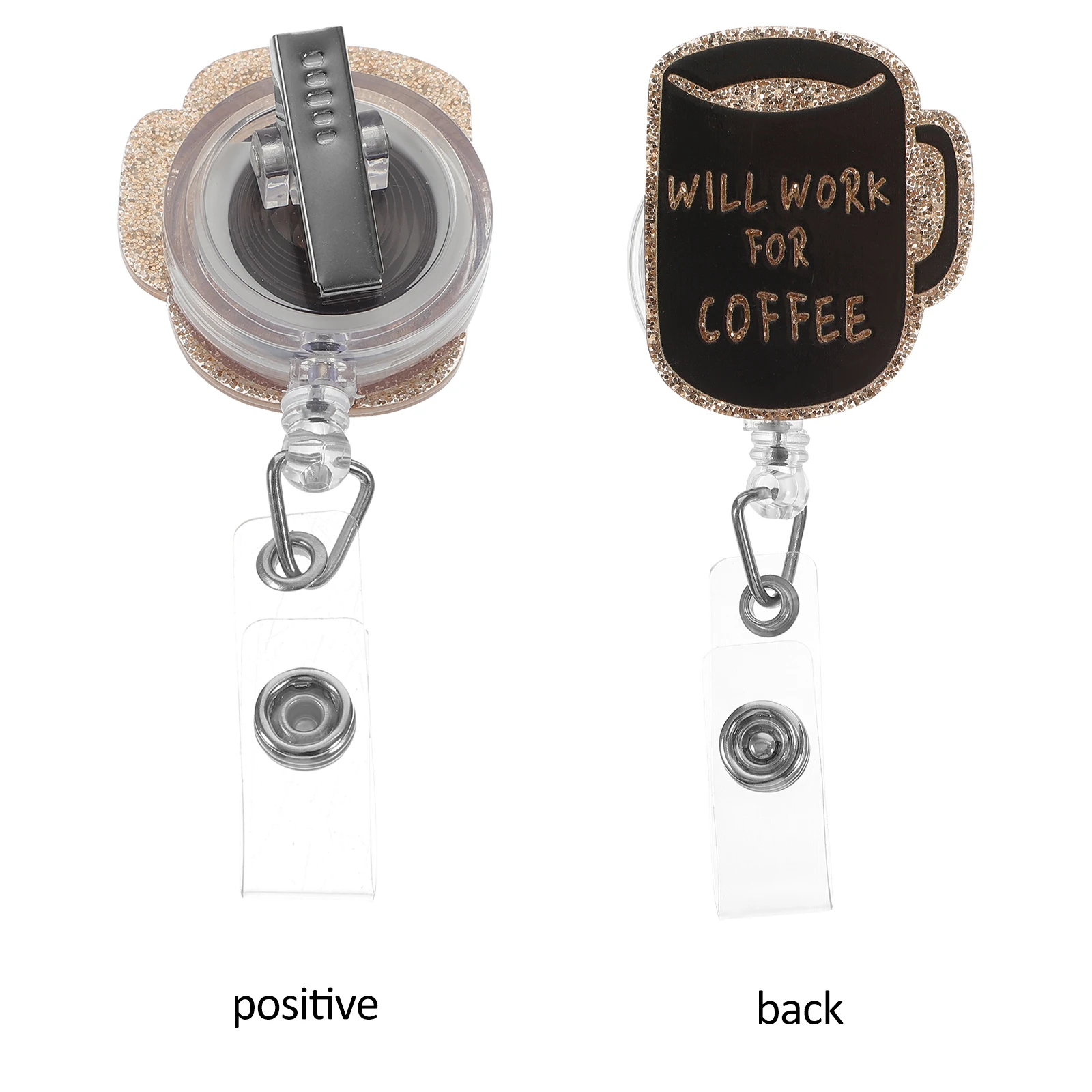 

Retractable Badge Reel with Serrated Alligator Clip Id Badge Holder for Nurses Students Medical Staff Office