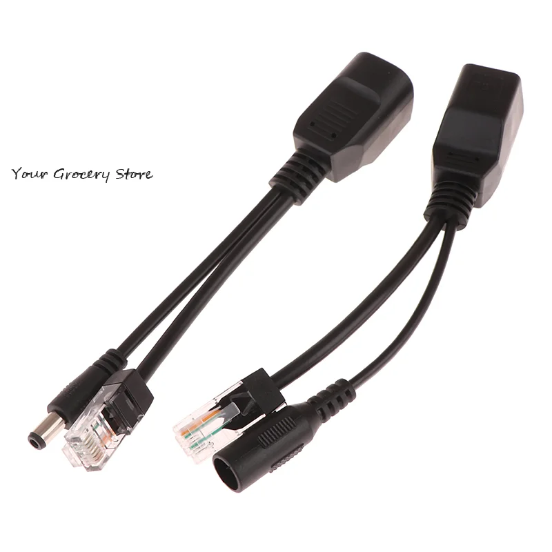 1 Pair Passive Power Over Ethernet Adapter Cable POE Cable POE Splitter RJ45 Injector Power Supply Module 12v