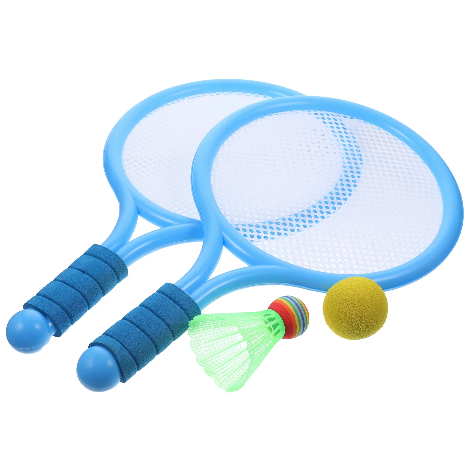 

Набор из 2 теннисных ракеток для детей: легкие, с мячами, увеличенная площадь ударной поверхности, для игр на улице и в помещении, для совместных игр родителей и детей, для начинающих