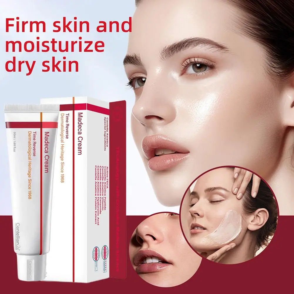 

Centella Madeca Time Reverse Face Cream 50ml Anti-Aging Moisturizer Reduces Wrinkles Firms Hydrates Mature Dry Skin