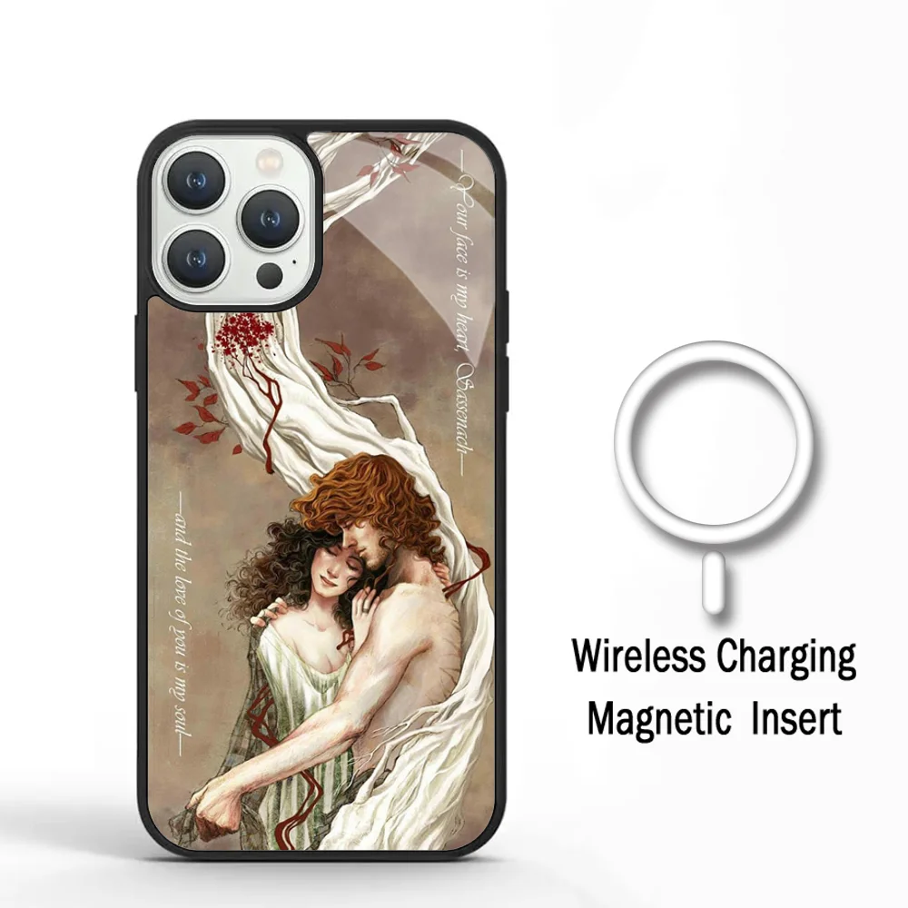 Outlander Tv Show Phone Case For IPhone 11 12 13 14 15 Plus Pro Max Mirror Acrylic Cover For Magsafe