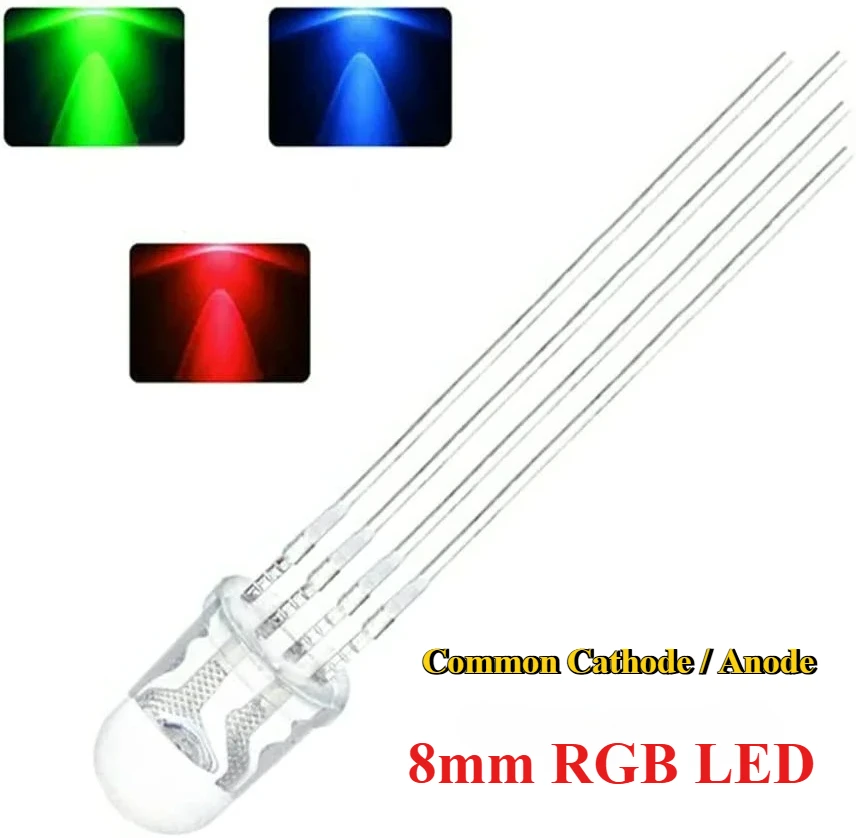 10Pcs F8 8MM Led Di…