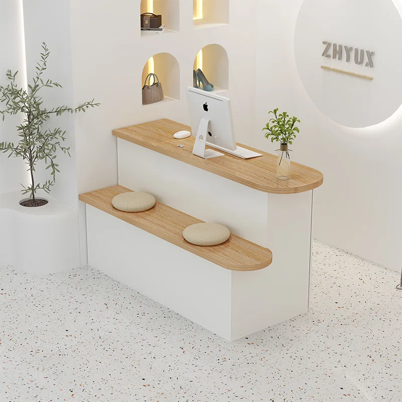 New clothing store checkout page Women's clothing store bar table Simple modern small children's clothing nail salon front desk