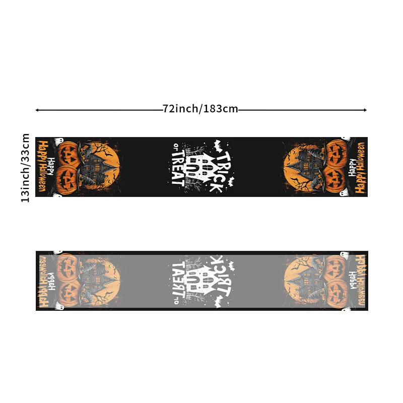 new Halloween table flag printed imitation linen table flag festival dining table layout dining table cloth