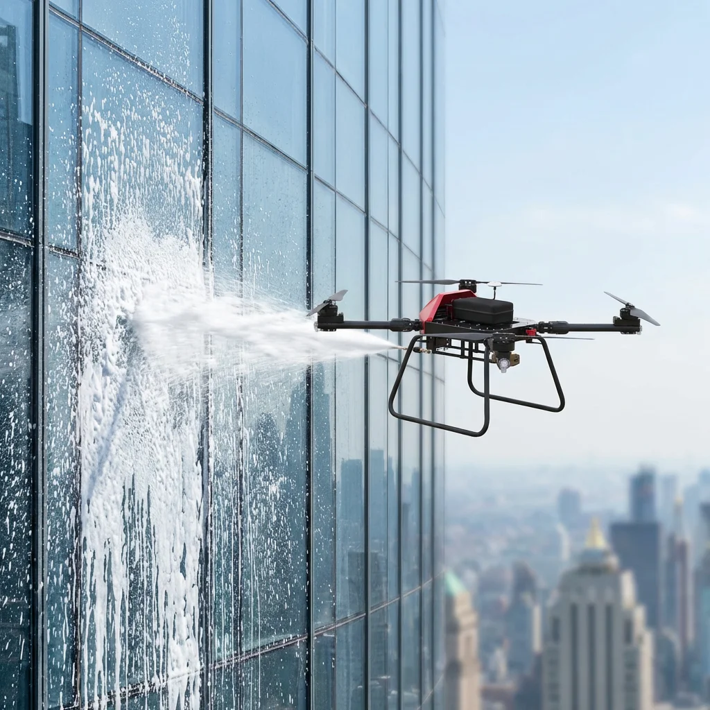 Aolan Foldable Carbon Fiber Cleaning High Pressure Facade Window Washer For Building Roof Solar Panel Cleaning
