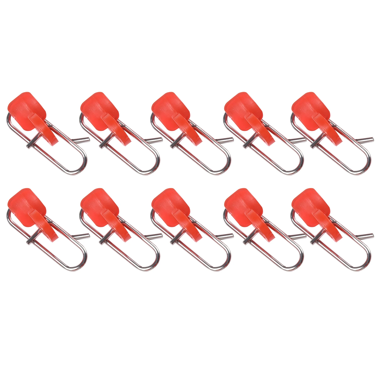 10pcs Stainless Steel Sea Fishing Bait Clip Hooks with Bait Release Clip to Maintain Bait Stability and Prevent Loss