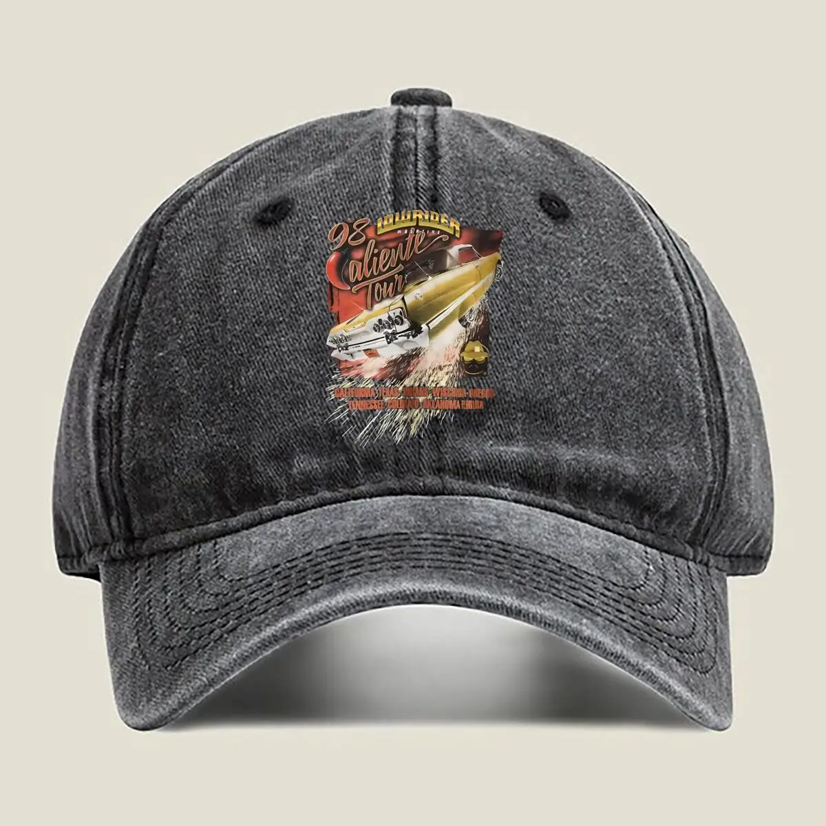 

Vintage - Style “98 Alive Tour” Car Graphic Poster Washed Baseball Cap