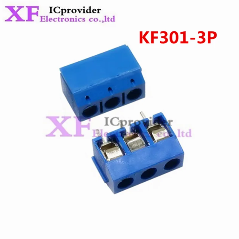 100PCS KF301-3P 5.08mm 3 Pin Connect Terminal Screw Terminal Connector