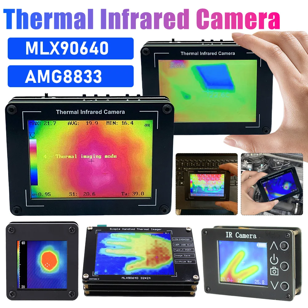 camera-thermique-infrarouge-mlx90640-amg8833-40-450-℃-camera-thermique-infrarouge-32x24-pixels-pour-l'inspection