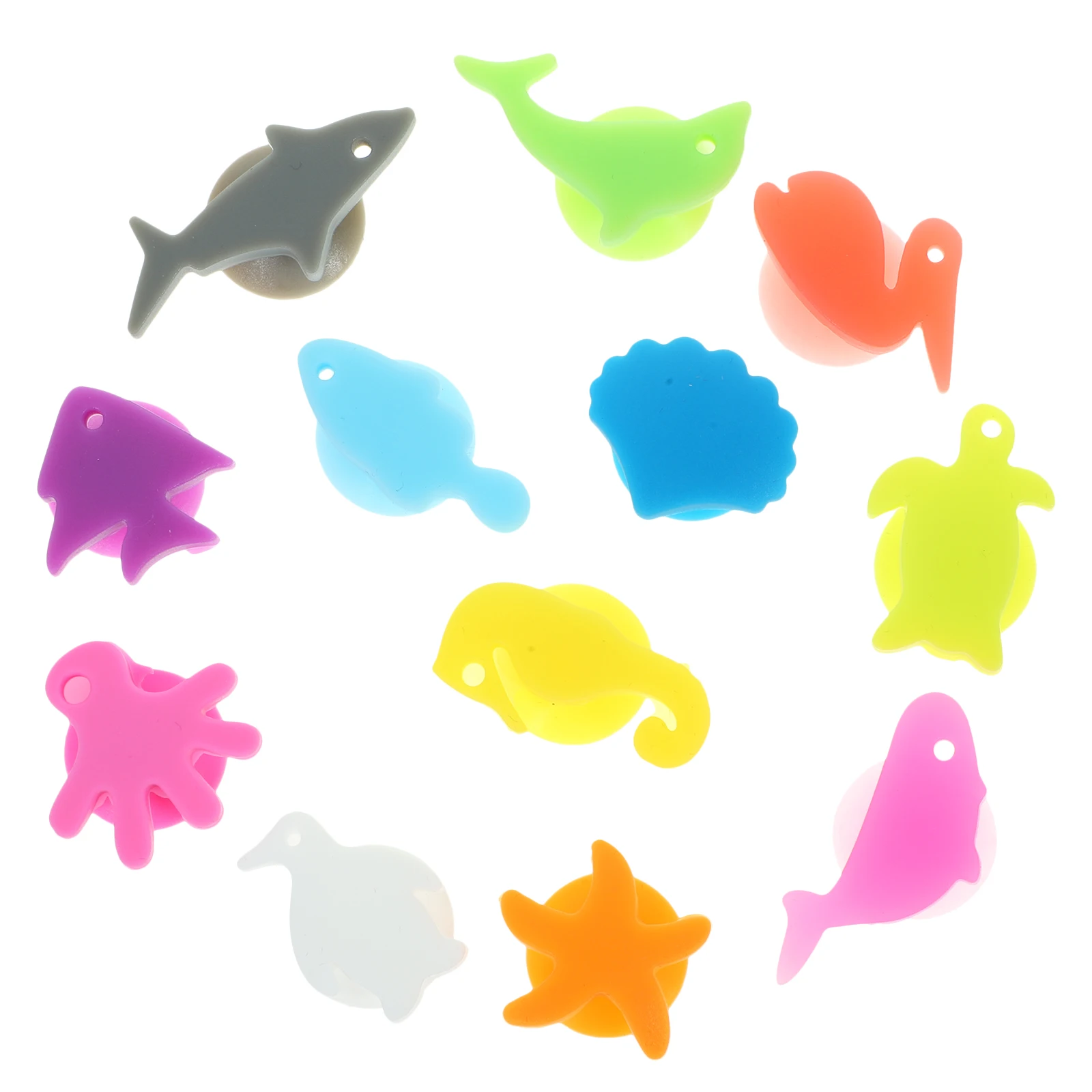 

24pcs Wine Glass Markers Silicone Suction Cup Label Drink Recognizer Christmas Bar Tools Glass Charm Kitchen Accessories