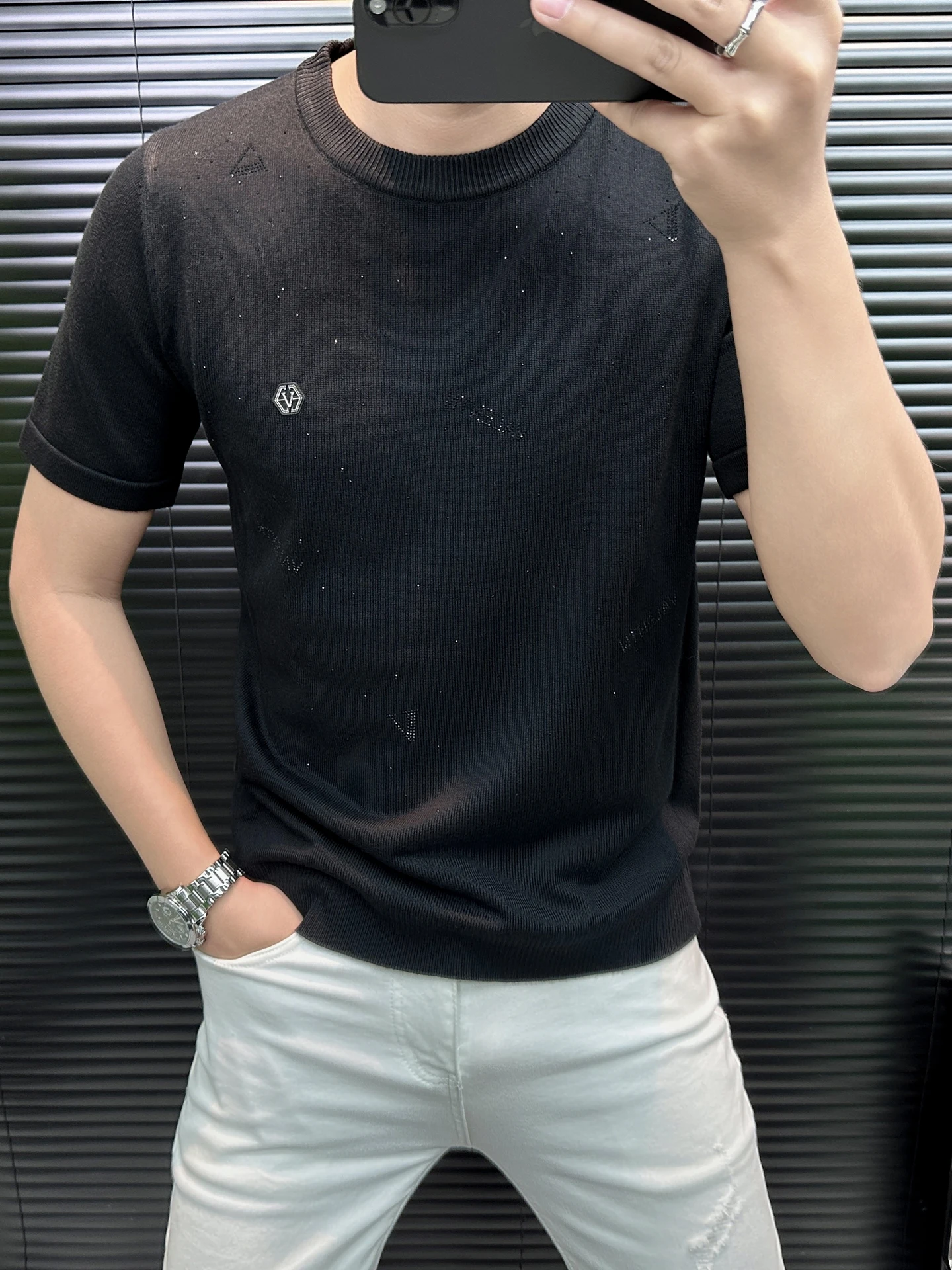 

Мужской свитер ZhanChao с круглым вырезом, осенне-зимний, повседневный, приталенный, вязаный, для ношения под одеждой, из комфортного мягкого волокна