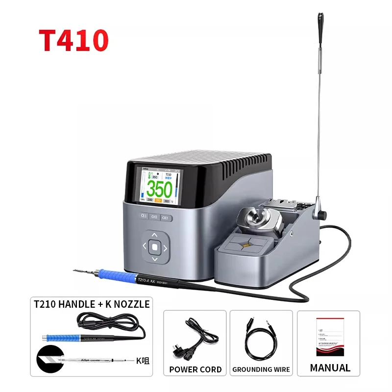 

Двухканальная умная паяльная станция T410 с модульной ручкой T210 и базой для паяльника