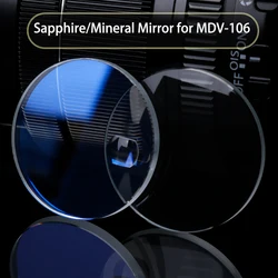 MDV-106 Sapphire Glass For Casio marlin MDV 106 Watch Mirror Transparent Blue Light Calendar Window Magnifying Mirror Lens men's