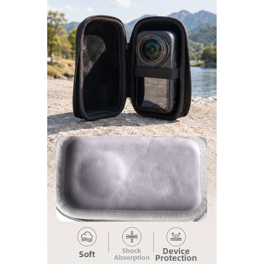 Portable Drop-Proof Hard Shell Case Lightweight Water Resistant Storage Bag For Insta360 X6 Action Camera Gear view 5