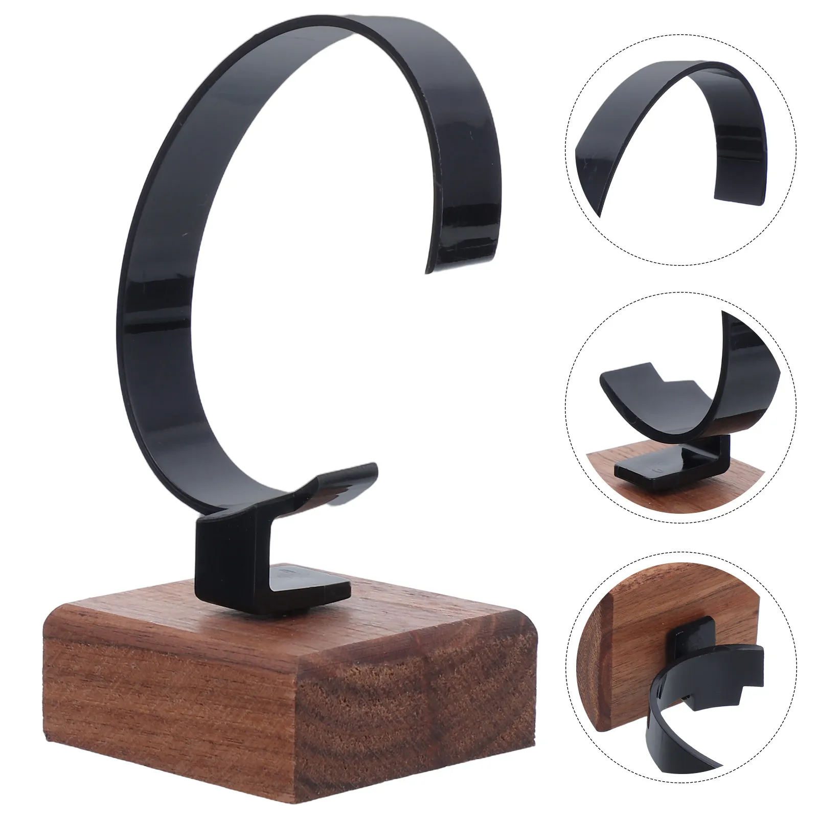 Wrist Watch Display Stand Holder Wooden Base Modern Minimalist Design for Watch Storage Organization Elegant Presentation