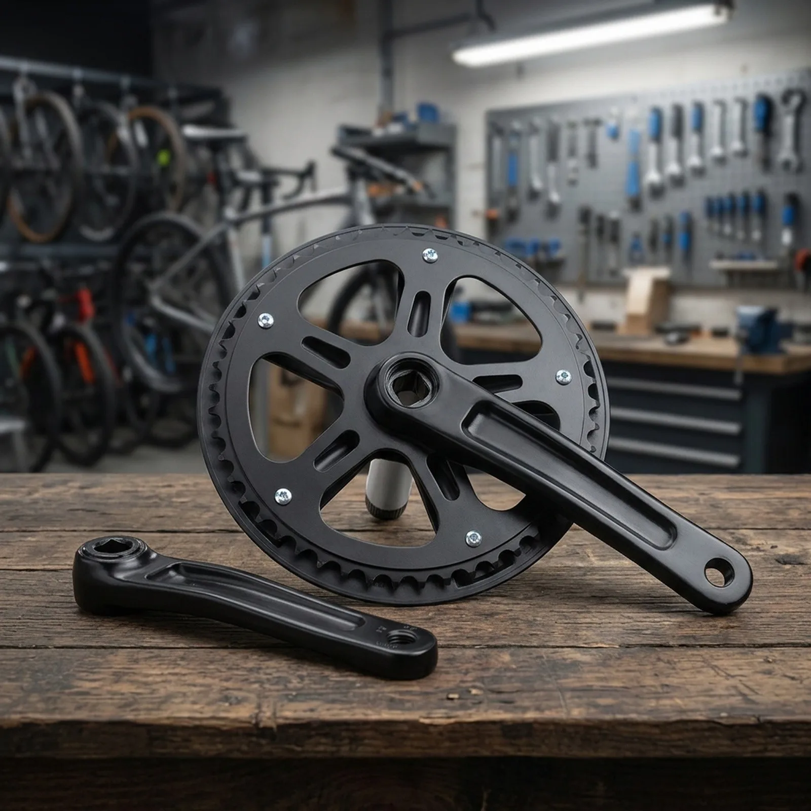 152mm Aluminum Crankset for Compact Folding Bikes Featuring 32T 48T 52T Chainring Mounting Cold for forged Strength Engineering
