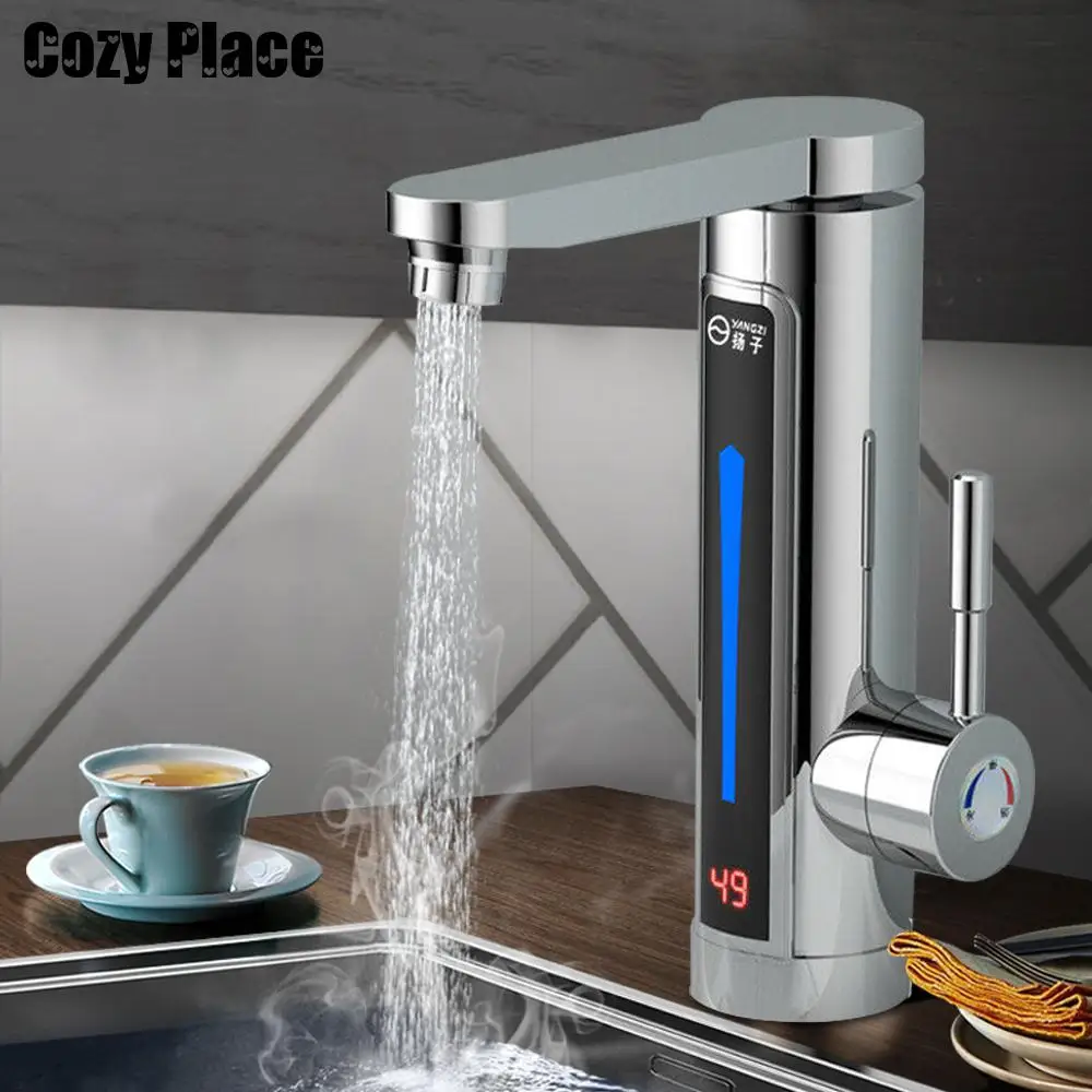 Electric Faucet Instantaneous Heating 3000w Instant Tankless Water Heater 220v Hot Water Tap Sink Kitchen Bathroom Faucet