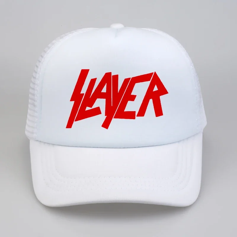 hot sale the band men\'s Baseball caps the slayer Speed Metal cap men punk summer high quality Baseball Mesh Net Trucker Cap