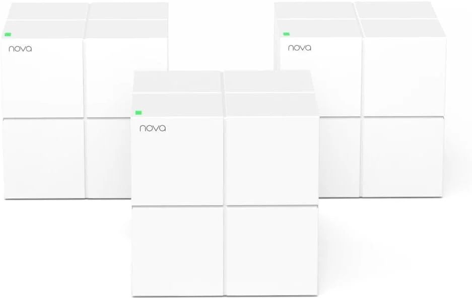 Sistema WiFi Mesh Tenda Nova - Cubre hasta 4-6 Casas con Dormitorios - Sistema WiFi Mesh para Toda la Casa AC1200 - Gigabit de Doble Banda Mesh N