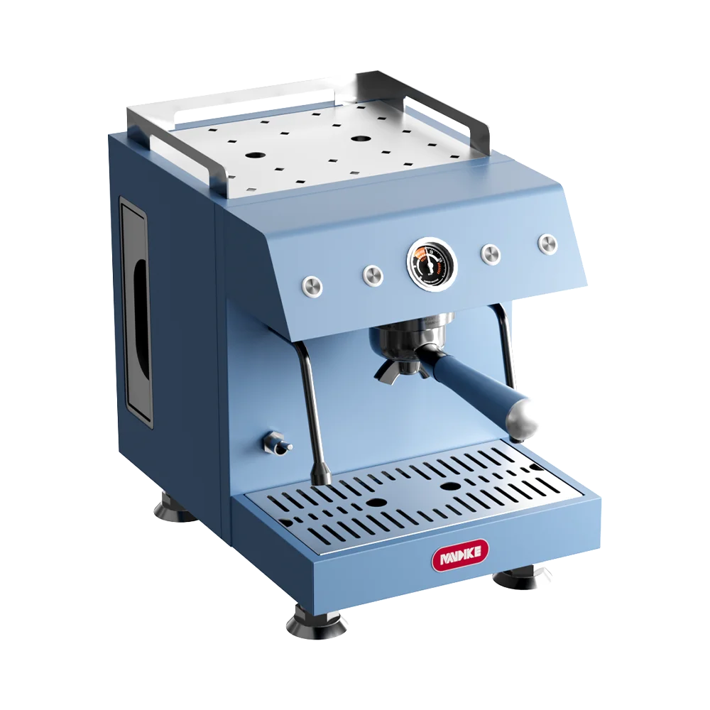 MDK MC-2 Commercial Espresso Machine Semi-Automatic with Hot Water System EU Plug Electric Power Source for Hotels Cars RV Use