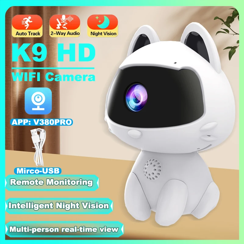 

2024 New 2MP Security Protection Mini Camera Baby Monitor Home Surveillance Cameras Full Color Night Vision Wireless Wifi Camera