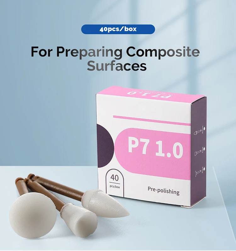 40 Teile/schachtel AZDENT Dental Composite Harz Polierer Polieren Werkzeug Tasse Punkt Disc Form CA 2,35mm für Niedrige Geschwindigkeit handstück – Detail 1