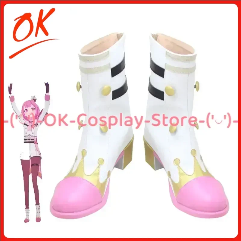 [Customized] Project Sekai Colorful Stage Ootori Emu Cosplay Shoes Game Roleplay Costume Prop Carnival Party PU Leather Boots