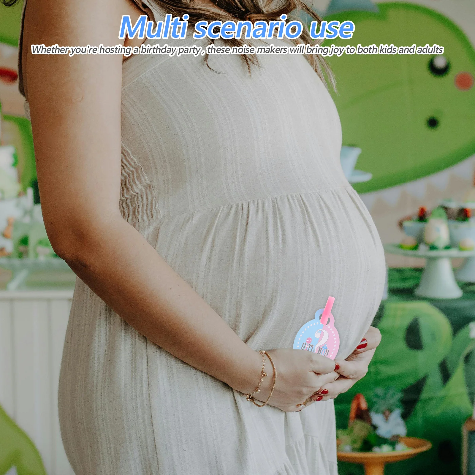 

12Pcs Birthday Party Supplies Gender Reveal Party Blowers Whistles Noise Makers Fun Favors Celebration