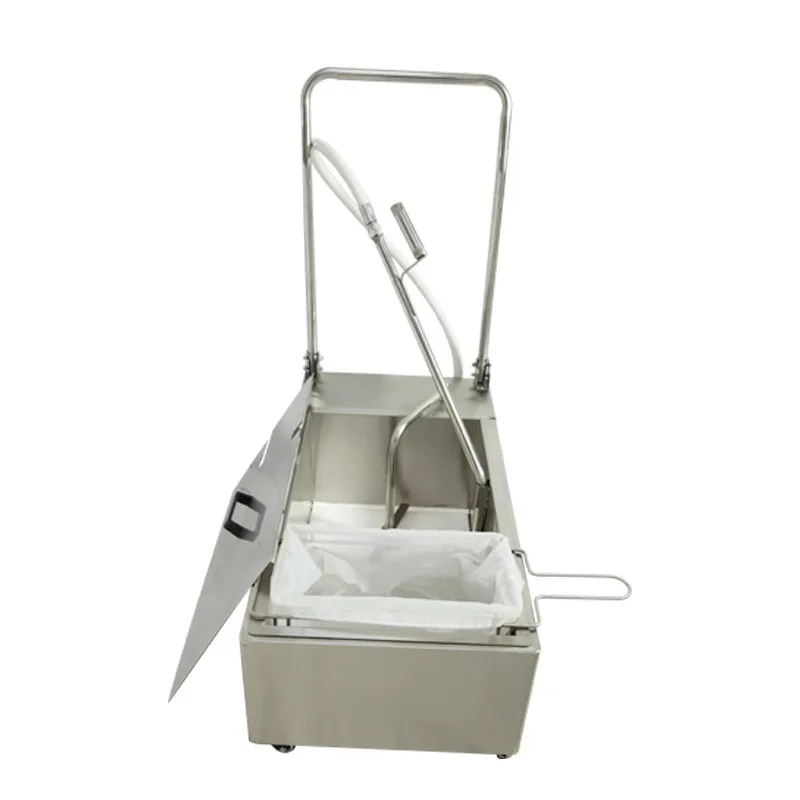 

Commercial Fried Chicken Shop Oil Filter Truck Large Capacity 48 Liters Shortening Oil Filter Oil Filter Truck