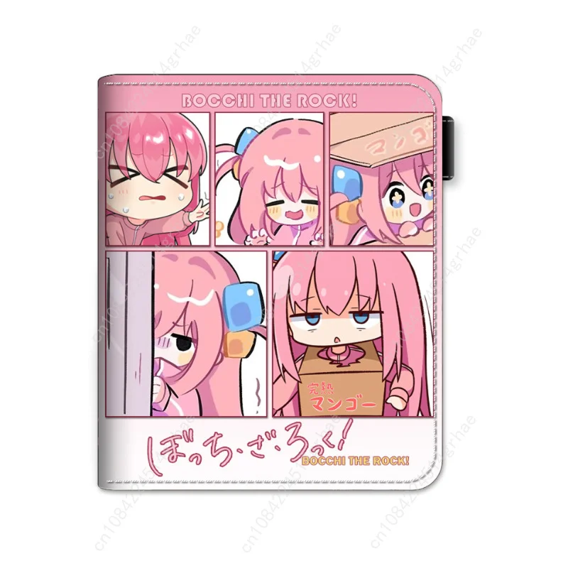 Bocchi The Rock Gotoh Hitori Short PU Wallet Cute Anime Purse with Coin Pocket Colorful Printing