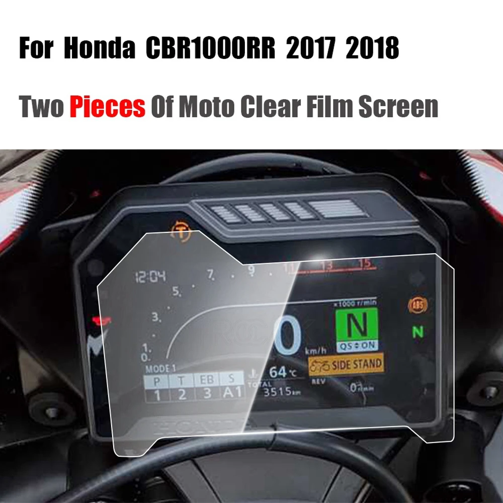 Motorcycle Transparent Crystal TPU Cluster Scratch Film Speedometers Screen Protector For Honda CBR1000RR 2017-2018