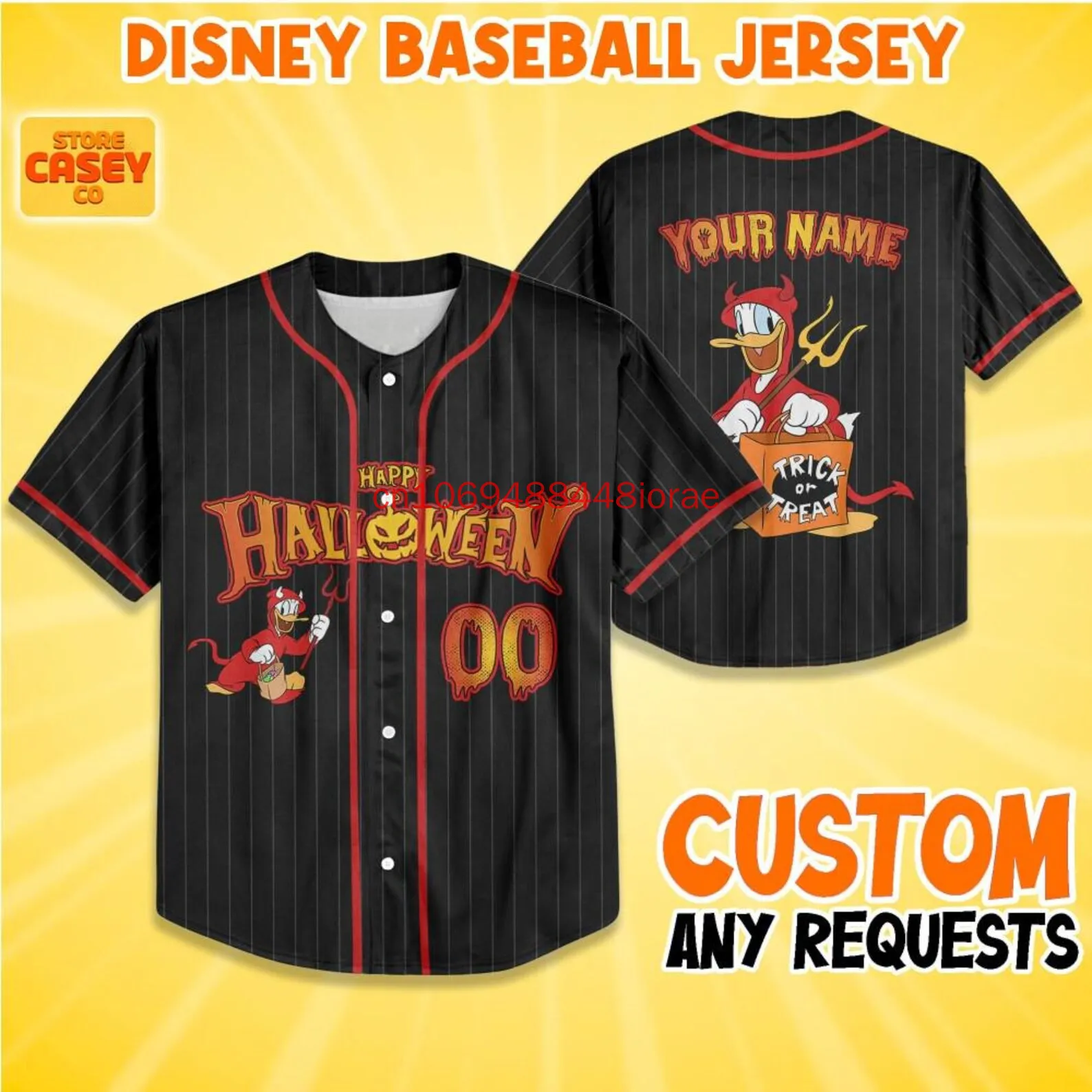 

Personalized Halloween Haunted Mansion Donald Baseball Jersey Mickey And Friends Halloween Jersey Disney Halloween Shirt Gift