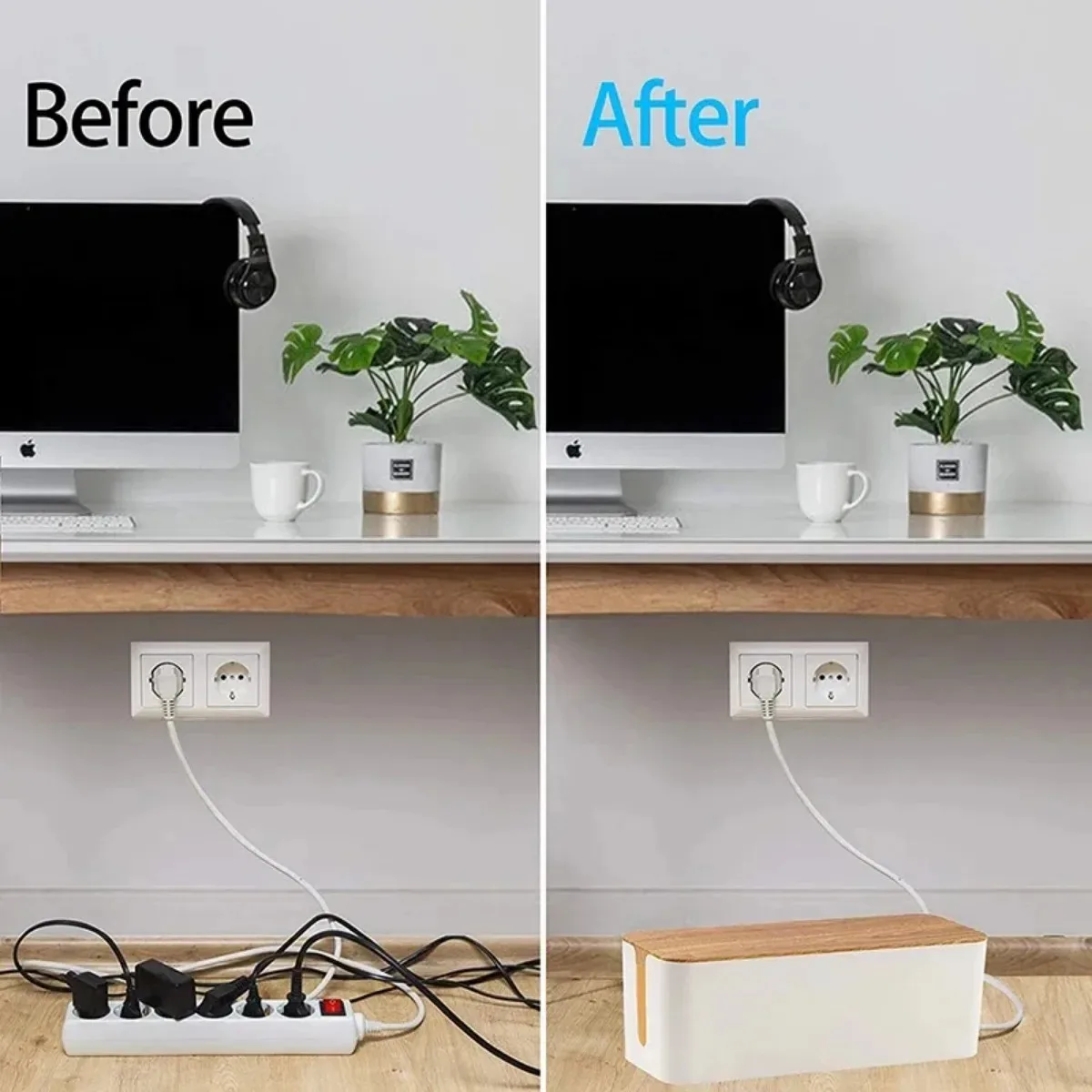 Cable Storage Box Power Line Storage Case Socket Organizer Dustproof Charger Wire Case Network Line Home Cable Storage Bin