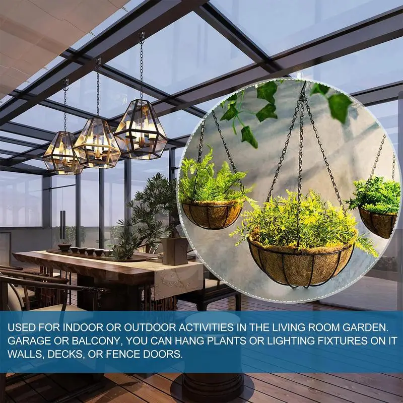 Ceiling Plant Hanger Hooks Rotating Lights Bird Feeder Plant Hooks Indoor Outdoor Hangers Multifunctional Garage Organization