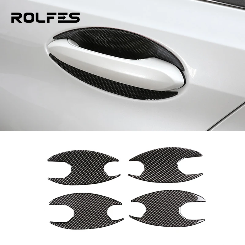 

ROLFES For BMW 3 Series G20 G28 2020 Outer Door Bowl Panel Cover Real Carbon Fiber Sticker Car Exterior Moulding Accessories
