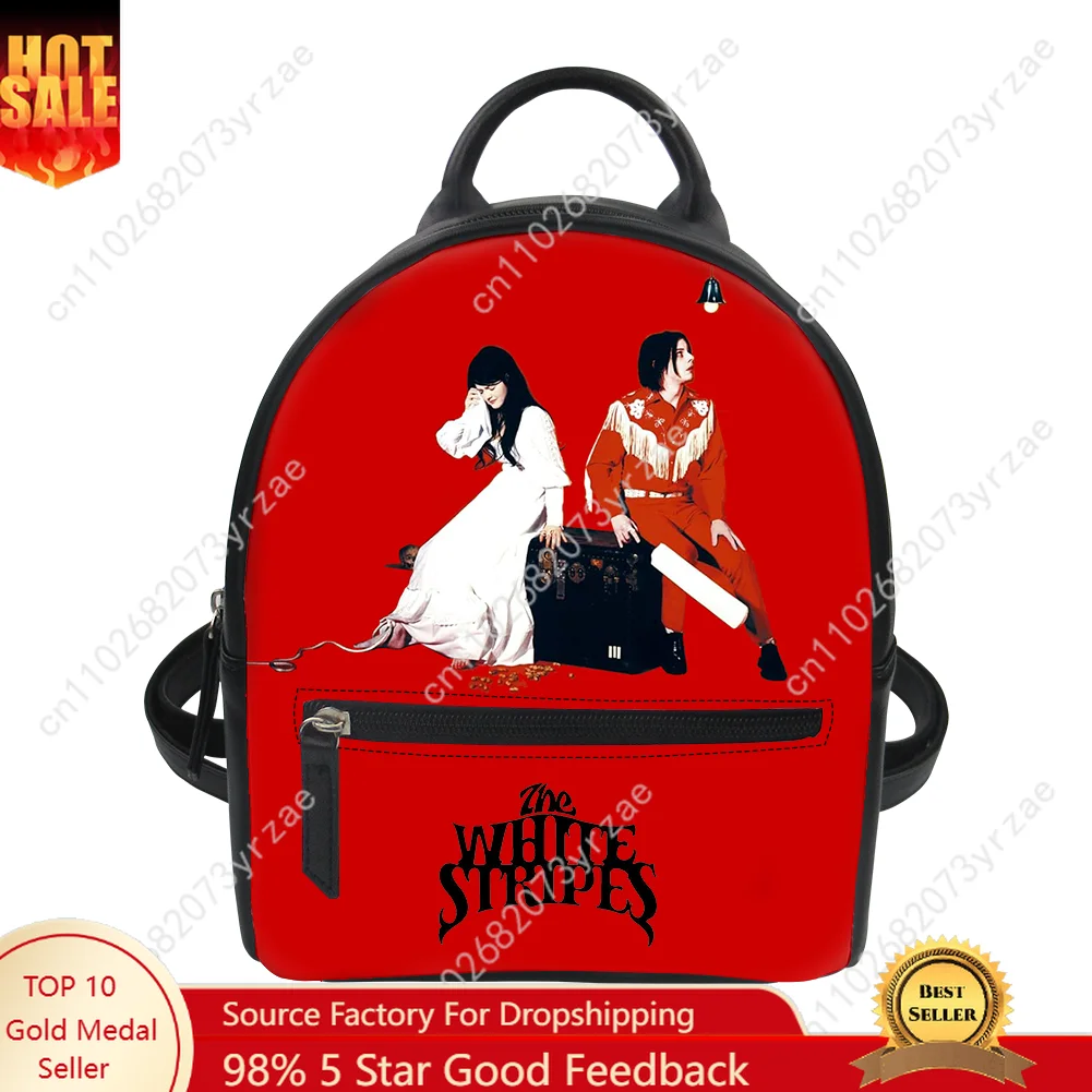 

The White Stripes Backpack Purse Womens Schoolbags Personalized Double Shoulder Bag High Quality Travel Daypack Customized Bags