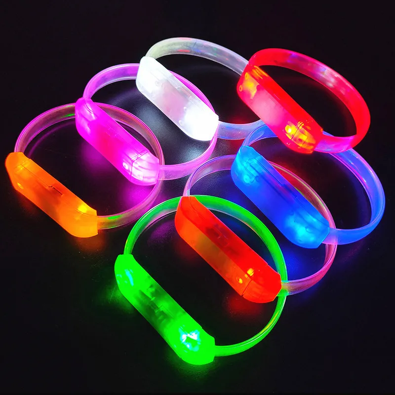 20/50/100PCS LED Bracelets Voice Control Bangle Sound Activated Flashing Glow Wristbands Wedding Concert Carnival Party Favor