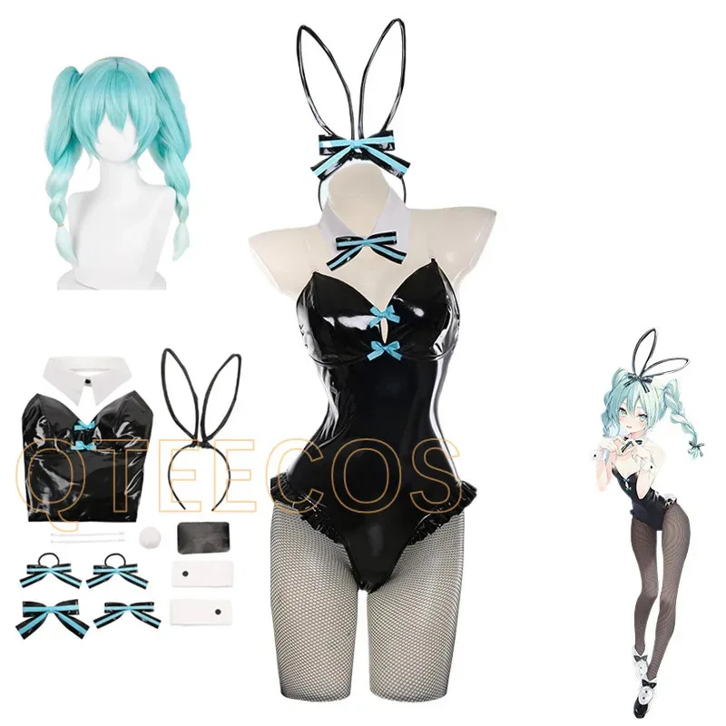 

LQSexy Miku, карнавальный костюм на 16-летие, милая униформа для девочек, платье Mikuu, милый комбинезон, наряды с кроликом на Хэллоуин