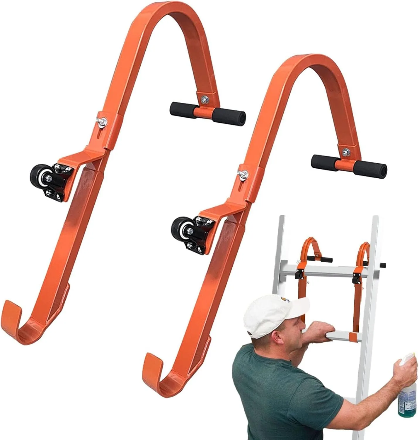 

2Pcs Roofing Ladder Hook Lightweight Roof Ridge Extension Non Slip Ladder Spare Parts for Outdoor Projects Repair Gutter Working