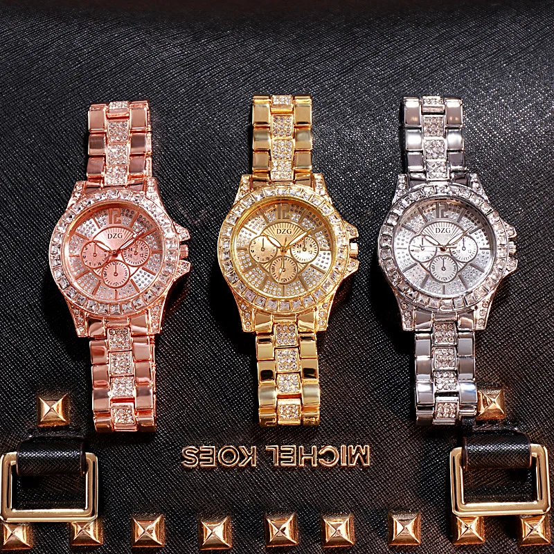 Women Watch with Rhinestone Watch Ladies Top Luxury Brand Ladies Casual Women's Bracelet Crystal Watches Relogio Feminino