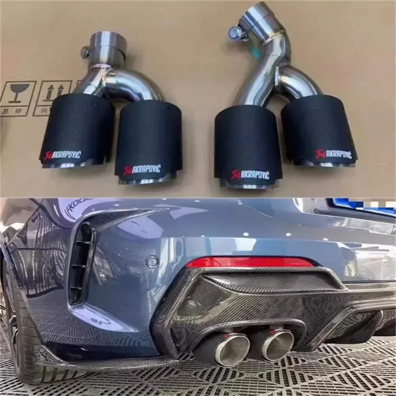 

For BMW G22 G23 G26 ReaI Carbon Fiber Bumper Exhaust port Spoiler Kit