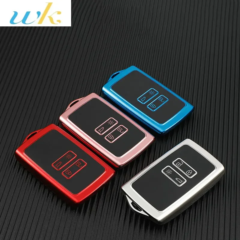 

NEW TPU Car Key Case Full Cover For Renault Koleos Kadjar Megane Talisman Captur Espace Clio 2016-2019 4 Button Accessories