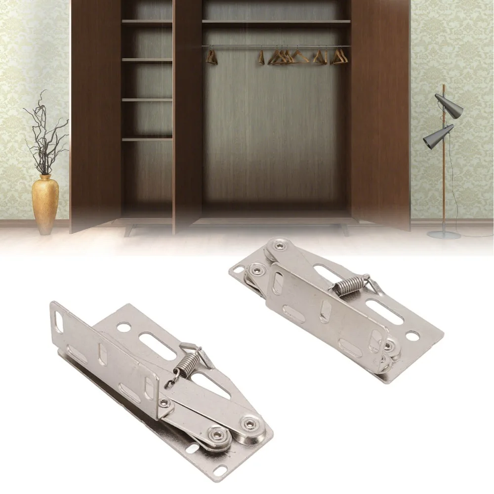2pcs Durable Easy Install Cabinet Hinges Heavy Steel Flip Down Hinges Tip Out Tray Hinges Bathroom Cabinet