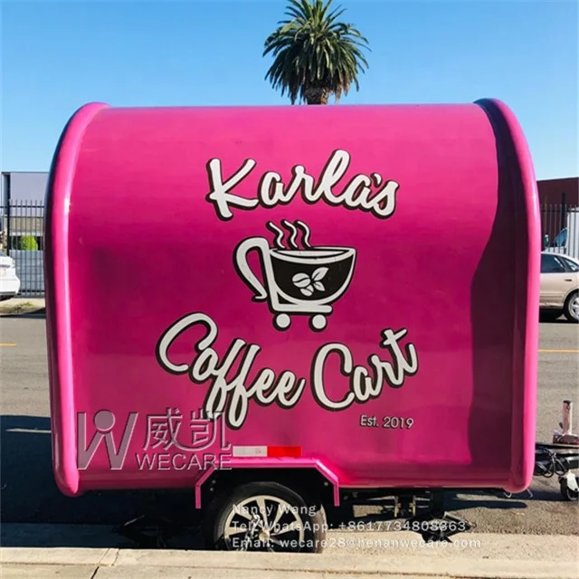 

FULAI China Catering Concession Trailer Small Round Fast Food Trailer Burger Food Cart Street Mobile Fast Food Car for Sale