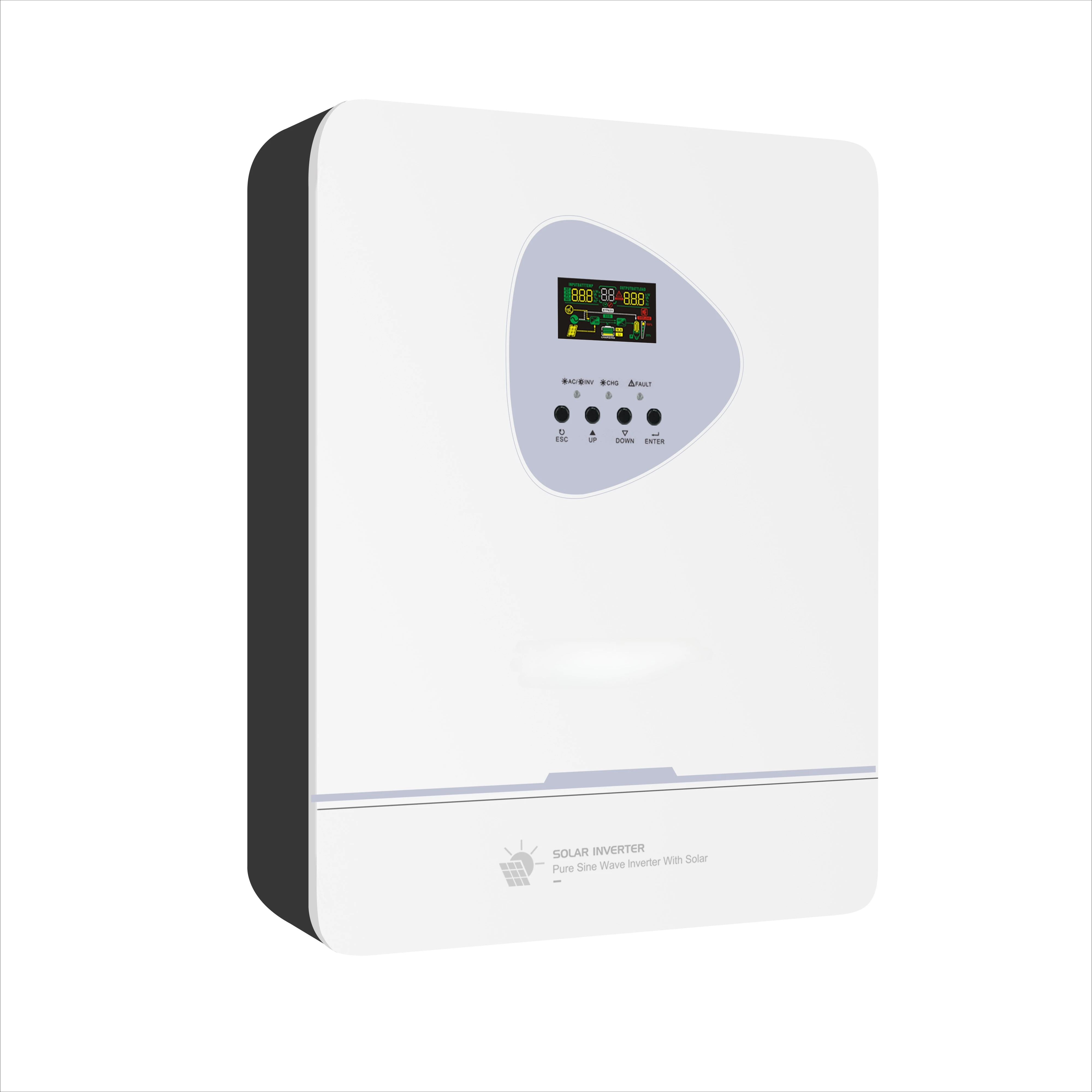 6200W 6.2kw on/off grid hybrid solar inverter for 24v 48v battery system with pure sine wave output