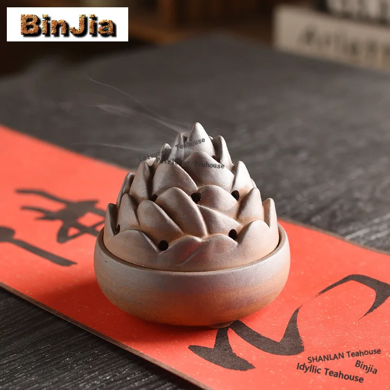 Coarse Pottery Mountains Incense Holder Incense Smoke Waterfall Incense Burners Consecrate Censer Tea Ceremony Ornaments Gifts