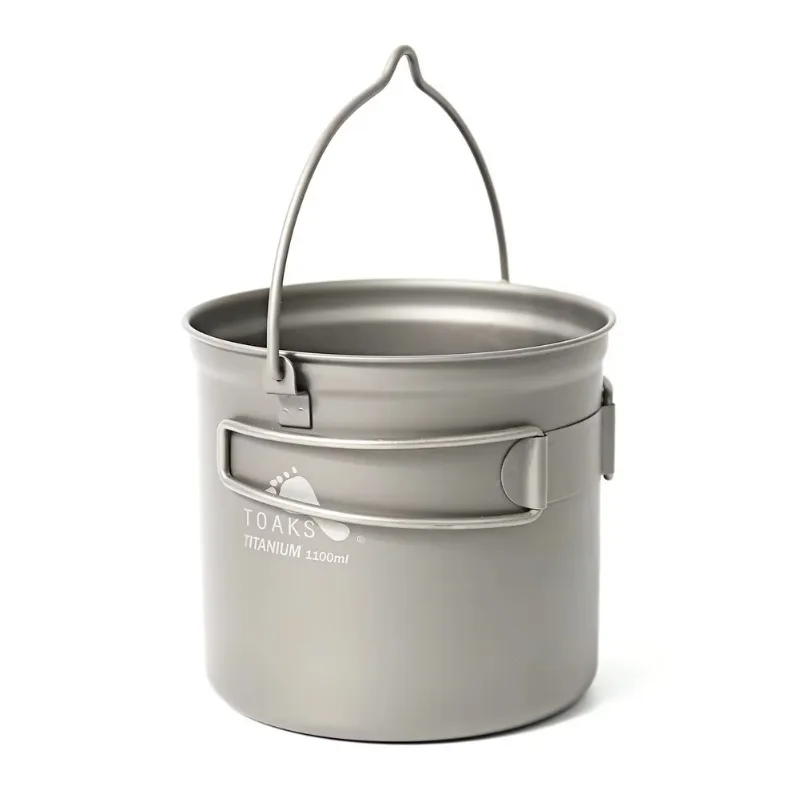 Imagem -04 - Toaks Pot1100-bh Pote Suspenso de Titânio para Acampamento ao ar Livre com Alça de Fiança Fácil de Transportar 1100ml 145g