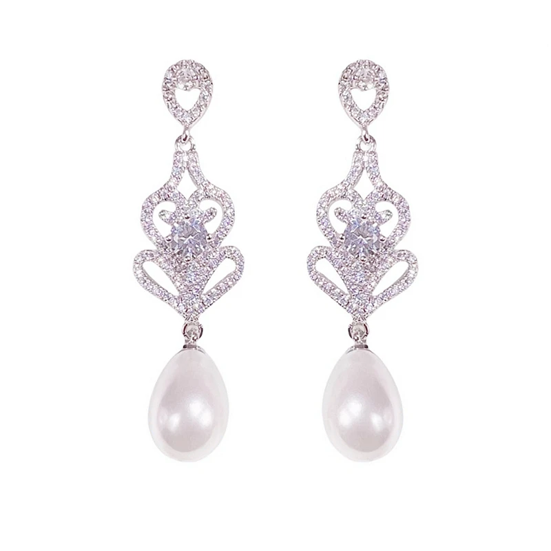 silver-needle-french-retro-light-luxury-court-carved-pearl-earrings-bridal-wedding-dress-earrings-accessories-long-earrings