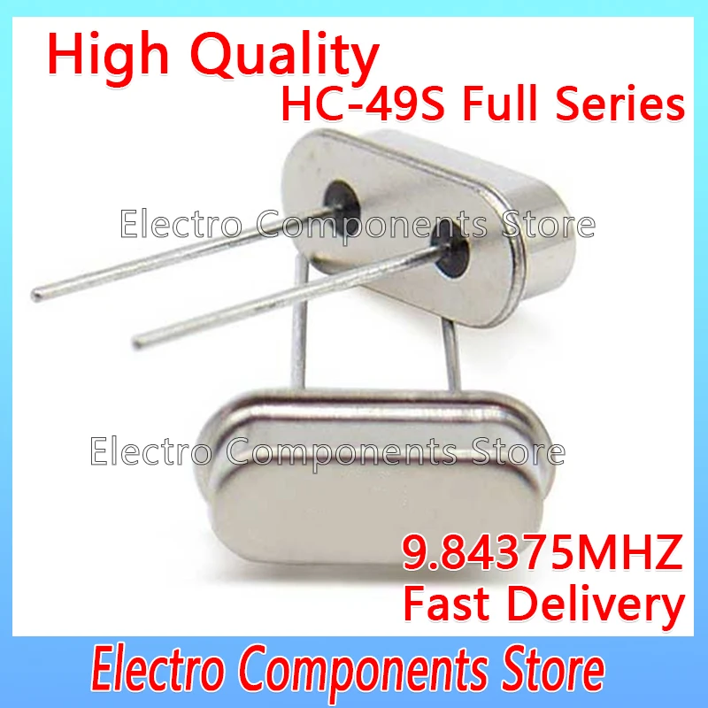 10Pcs/Lot HC-49S Crystal Oscillator 9.84375MHZ DIP-2 9.84375M Passive Oscillator Quartz Resonator HC-49US 2Pin 49S